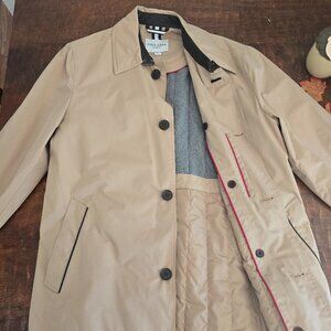 Cole Haan Signature Topcoat with Removable Liner - Size M - Color - Khaki